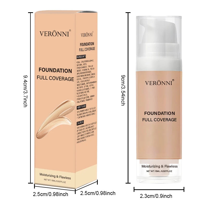 فاونديشن سائل تغطية كاملة متحكم في الدهون | Full Coverage Liquid Foundation Oil Control