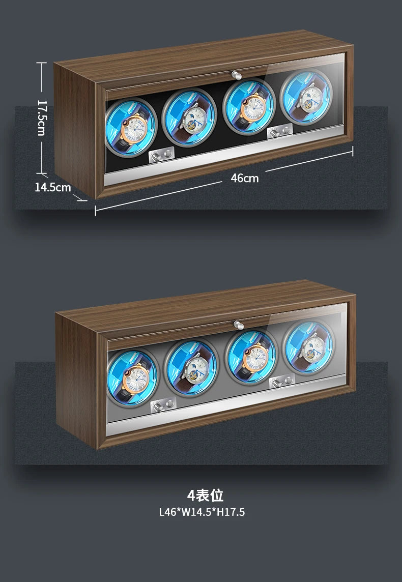 Luxury Wood Automatic Watch Winder Watches Box1 2 3 4 Slots With Japanese Marlboro Movement Watch Cabinet Clock Storage Box