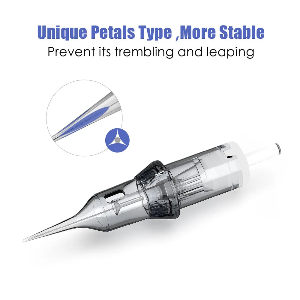 20pcs Tattoo Needles Revolution Cartridge Curved Magnum Shader Liner 0.16/0.18/0.3/0.35mm Tattoo Cartridges for Permanent Makeup