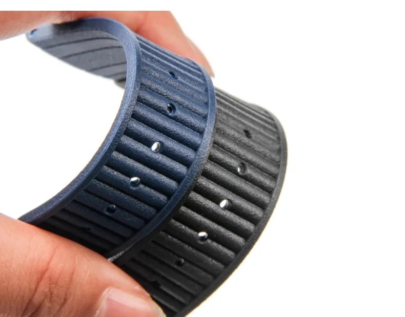 Rubber strap For Omega New Seamaster 300 Watchband High-Quality Watch Band Folding Clasp Curved End Watches Accessories 20mm