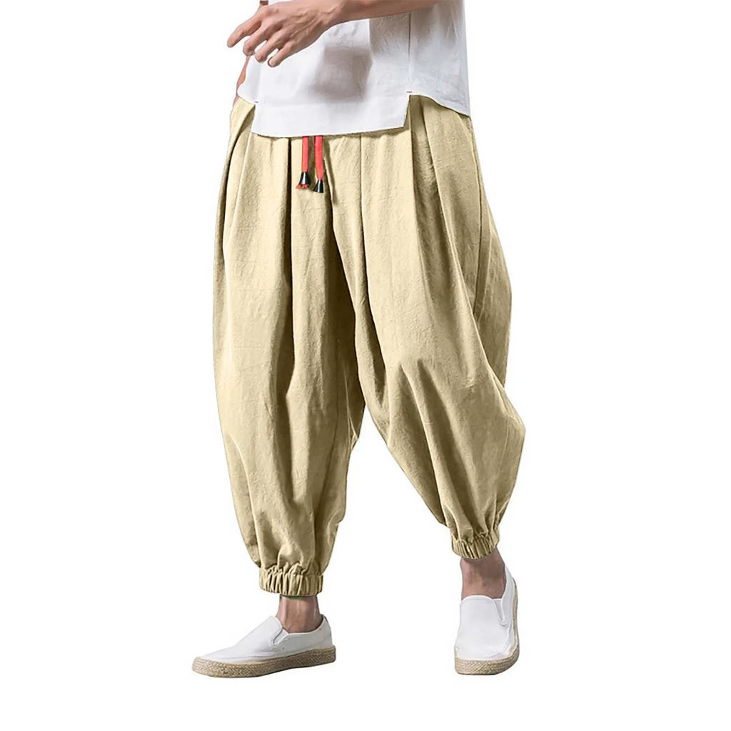 Fashion Harem Pants Men Hiphop Baggy Wide Leg Pants Streetwear Oversized Casual Sweatpants Harajuku Japanese Trousers Male 2025