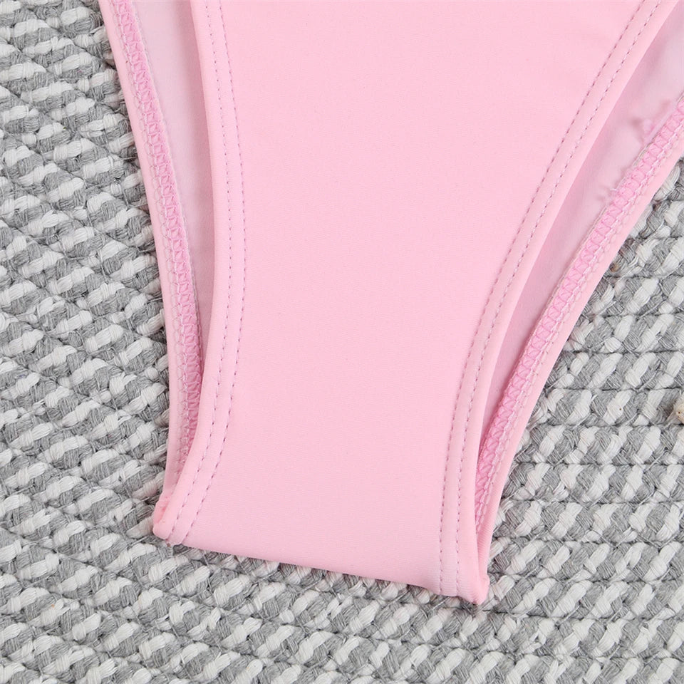 Bandeau Bikini Front 3D Flower Flower Decoration Swimwear Women High Waist Solid Swimsuit Elegant Beachwear Bathing Suit Summer
