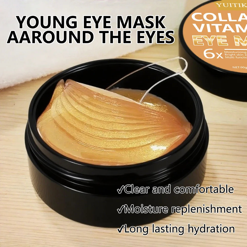 ماسك العين بالكولاجين وفيتامين C مرطب ومشرق 60 قطعة | YUITIKUE Collagen Vitamin C Eye Mask Moisturizing Brightening 60pcs