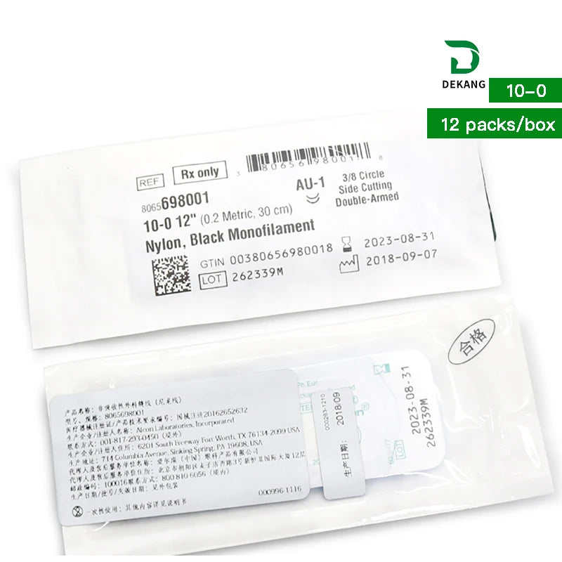 Alcon Eye Stitch Suture Line Nylon Line Polypropylene Suspension Line 10-0 Double Needle Spatula Needle