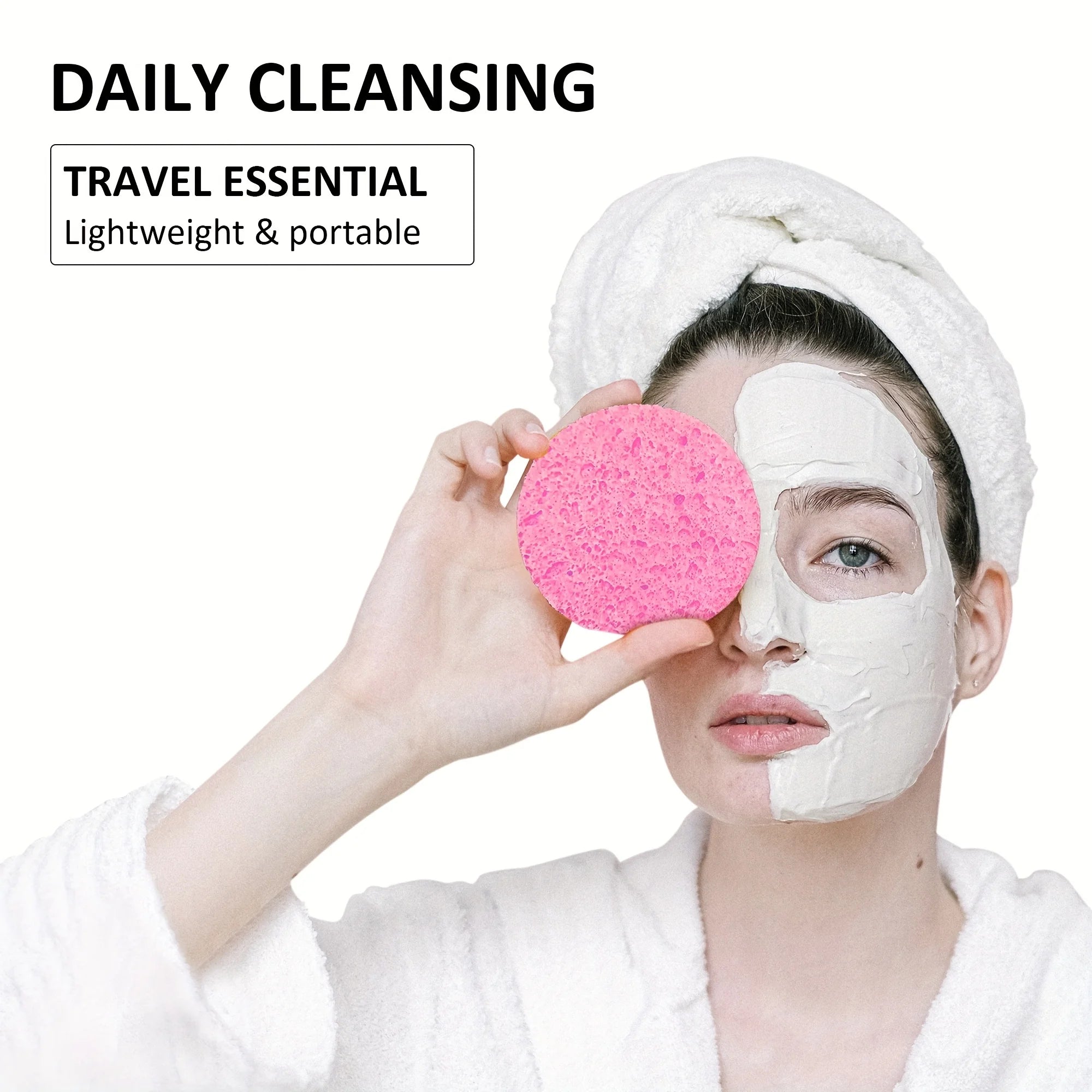 إسفنجة تنظيف الوجه المضغوطة للتقشير وإزالة المكياج | Compressed Facial Sponges Exfoliating Makeup Removal