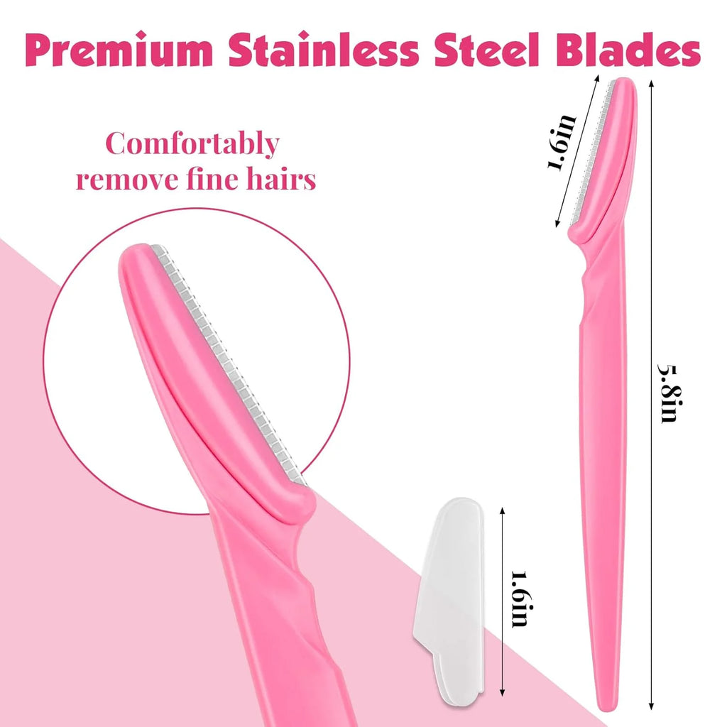 5-12piece Unisex Precision Eyebrow Facial Razor Set Modern Beauty Tool Safety Guard Face Hair Care Durable Razor Eyebrow Trimmer