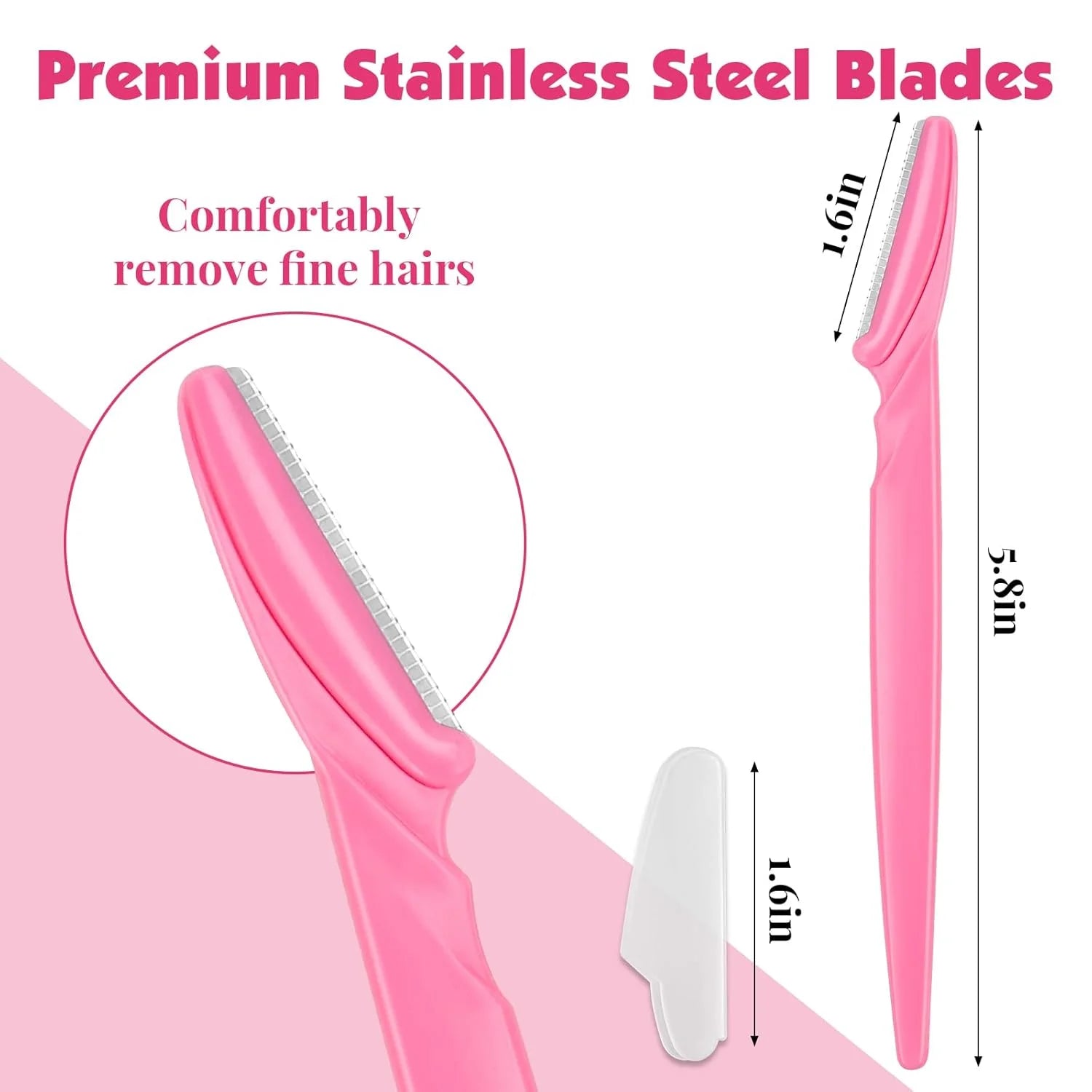 5-12piece Unisex Precision Eyebrow Facial Razor Set Modern Beauty Tool Safety Guard Face Hair Care Durable Razor Eyebrow Trimmer