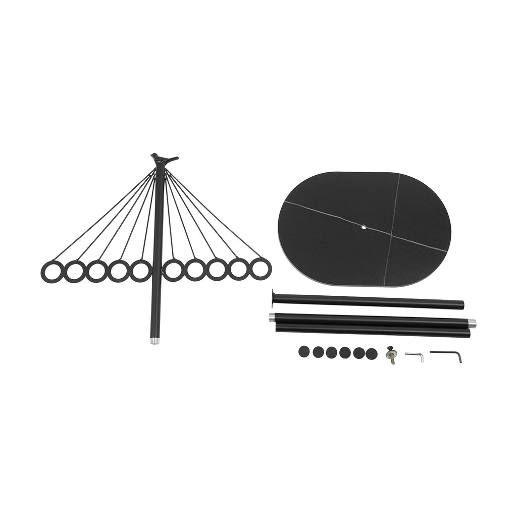 Clothing Rack with 10 Hooks Creative Decorative Metal Clothing Rack Entrance Clothing Rack With Rock Slab Base