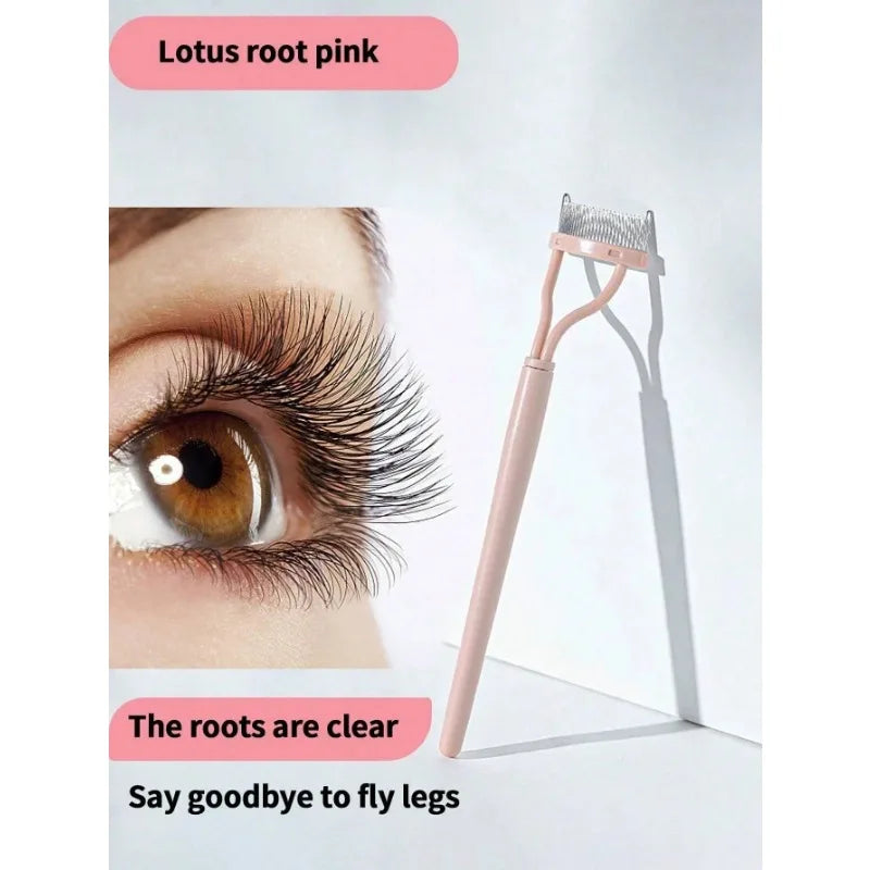 1/2Pcs Ergonomic Eyelash Comb Separator - Curved Comb Belt with Dust Cover Clear Root Styling Tool for Eyelashes