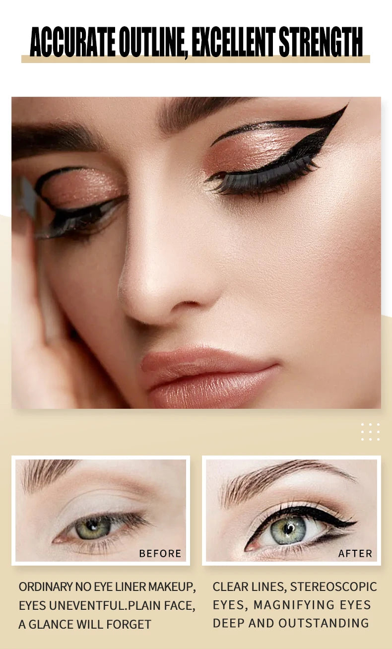 قلم كحل سريع الجفاف مضاد للماء طويل الثبات | Quick-Dry Waterproof Eyeliner Pen