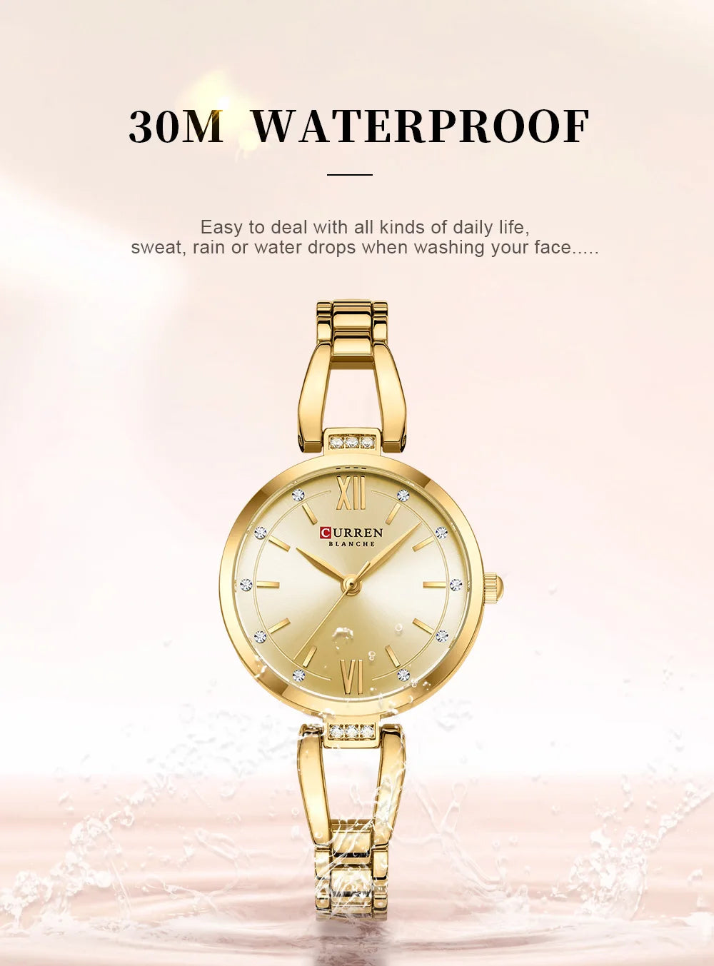 CURREN Brand Retro Quartz Watch Classic Roman Scale Ladies Bracelet Watches Women High Quality Wristwatch Vintage Female Clock
