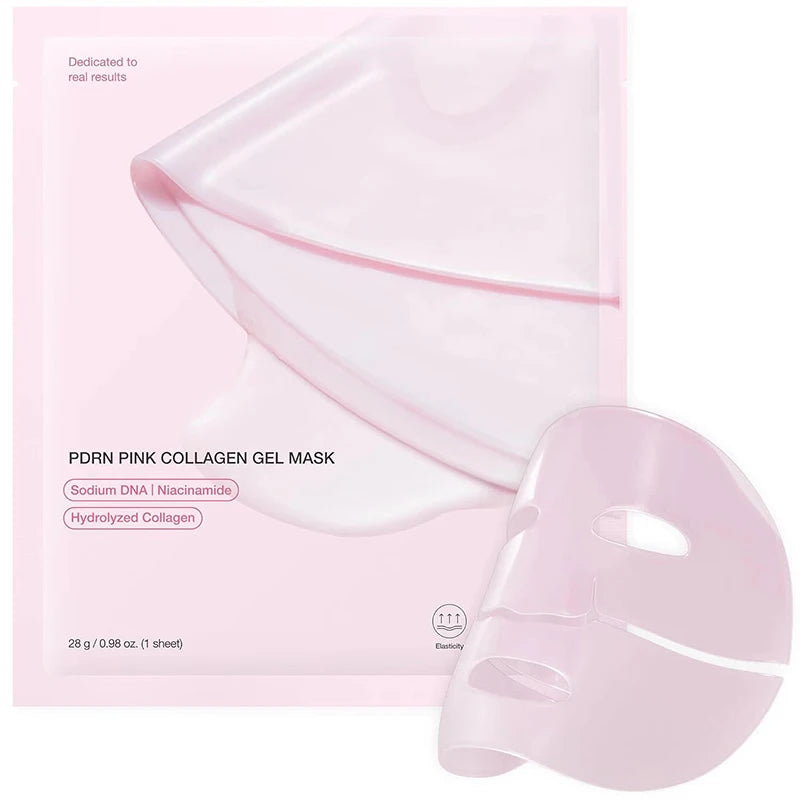 1/3/5pcs PDRN Pink Collagen Gel Mask Firms & Lifts Facial Skin Deeply Hydrates Evens Skin Tone Niacinamide Makes Skin Glow Mask