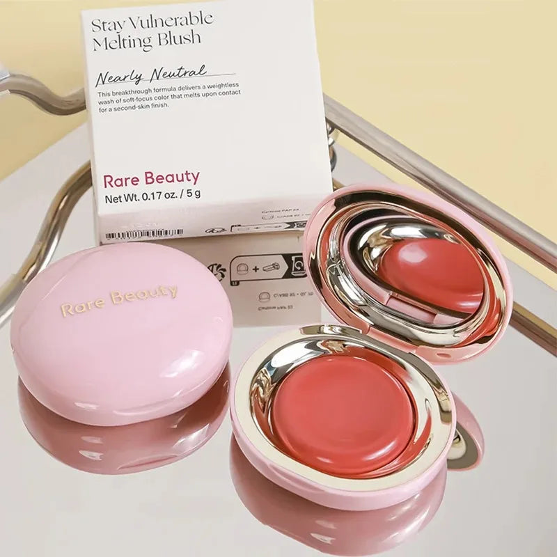 بلش وجلوس شفاه Rare Beauty مشرق وأنيق مع علبة | Rare Beauty Blush Lip Gloss Brightening Silky Contour Makeup