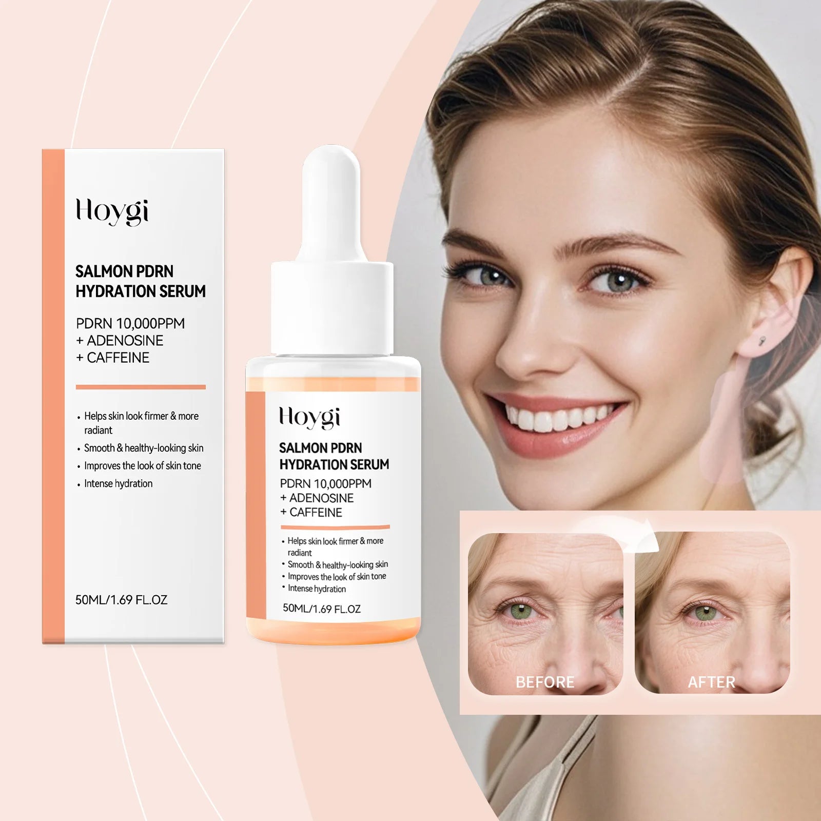سيروم السالمون للوجه - ترطيب وإشراق ونعومة | Salmon Facial Essence Hydrating Brightening Serum