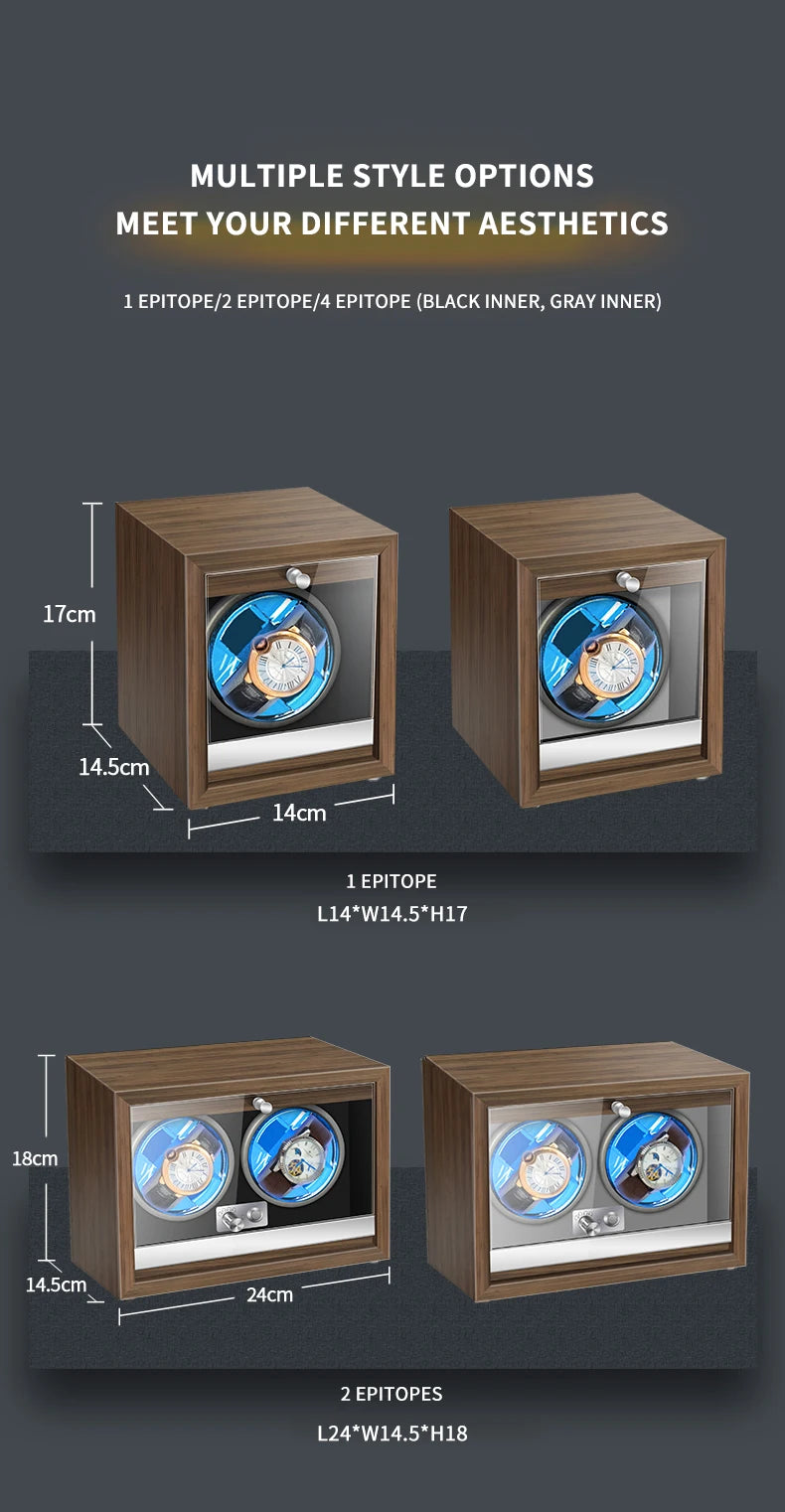 Luxury Wood Automatic Watch Winder Watches Box1 2 3 4 Slots With Japanese Marlboro Movement Watch Cabinet Clock Storage Box