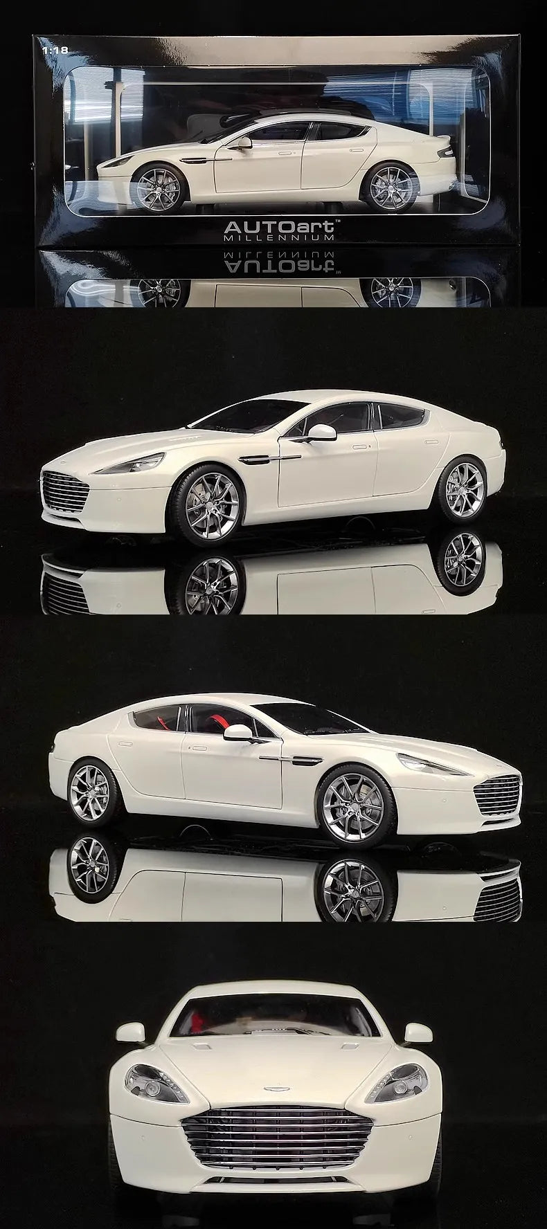 Autoart 1/18 Car Model Aston Martin Rapid S 2015 Edition Simulation Alloy Car Model Limited Car Collection Boy Birthday Gift