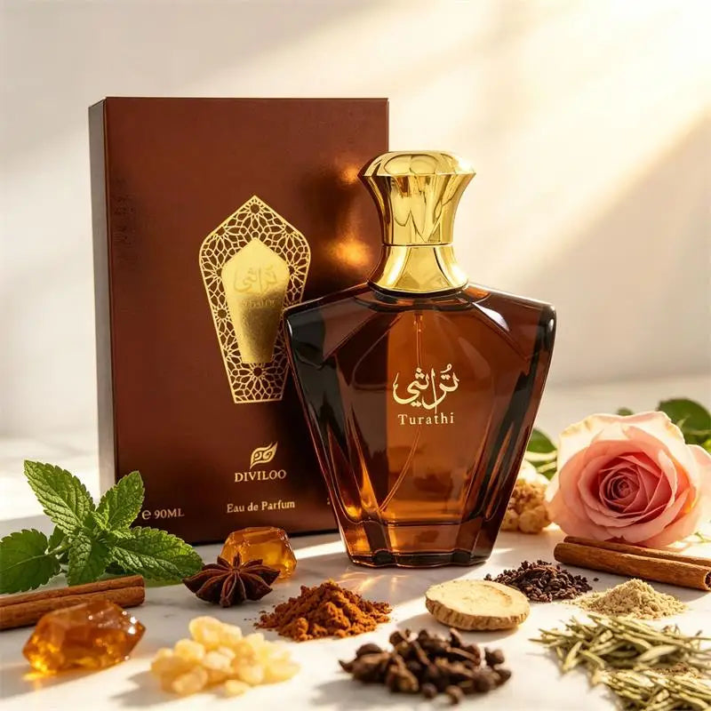 عطر عربي فاخر 90مل ياسمين وليمون وعنبر للجنسين | Arabian Luxury Perfume 90ml Jasmine Lemon Amber Unisex Long Lasting