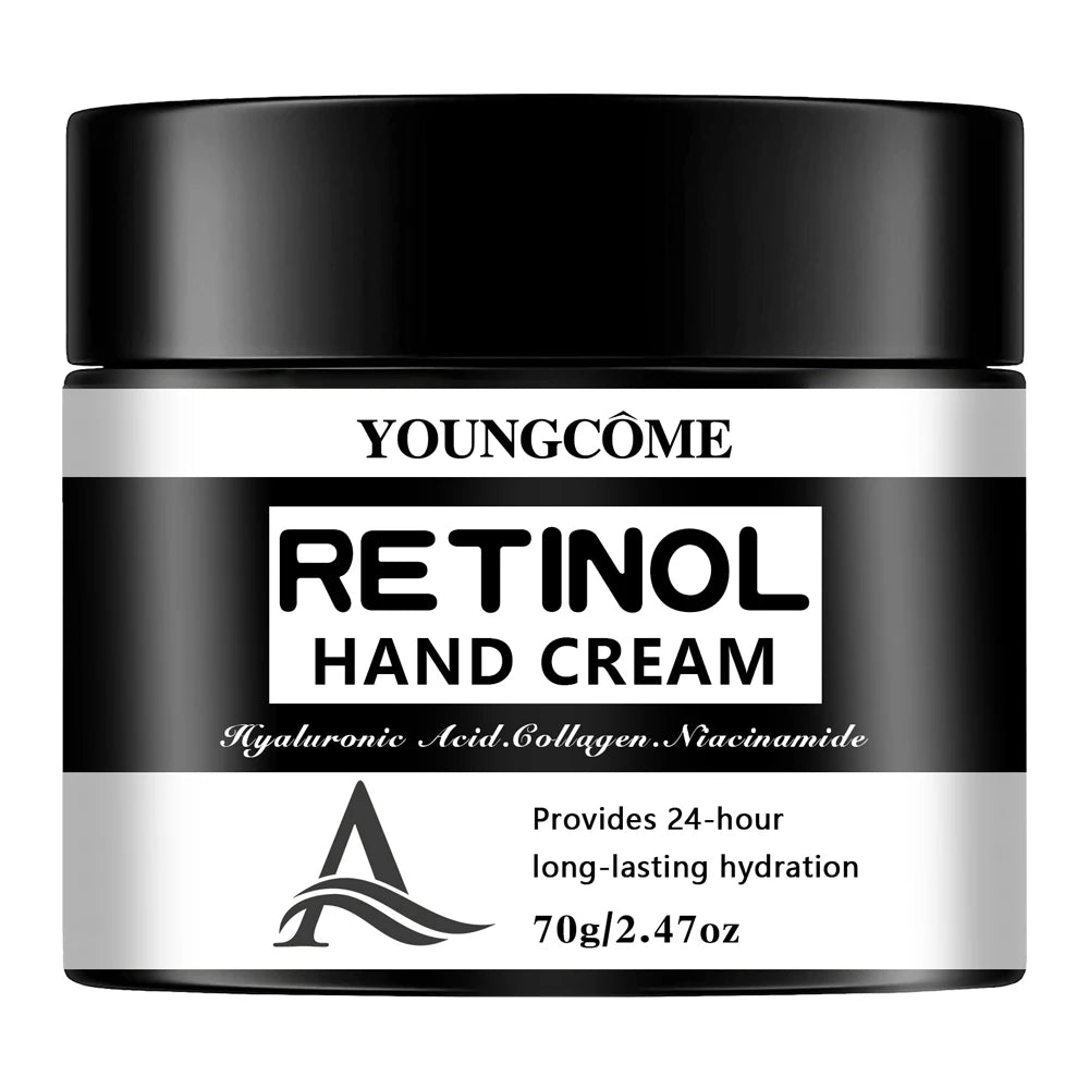 كريم يدين بالريتينول وحمض الهيالورونيك والكولاجين | YOUNGCOME Retinol Hand Cream Hyaluronic Acid Collagen 24H Hydrating