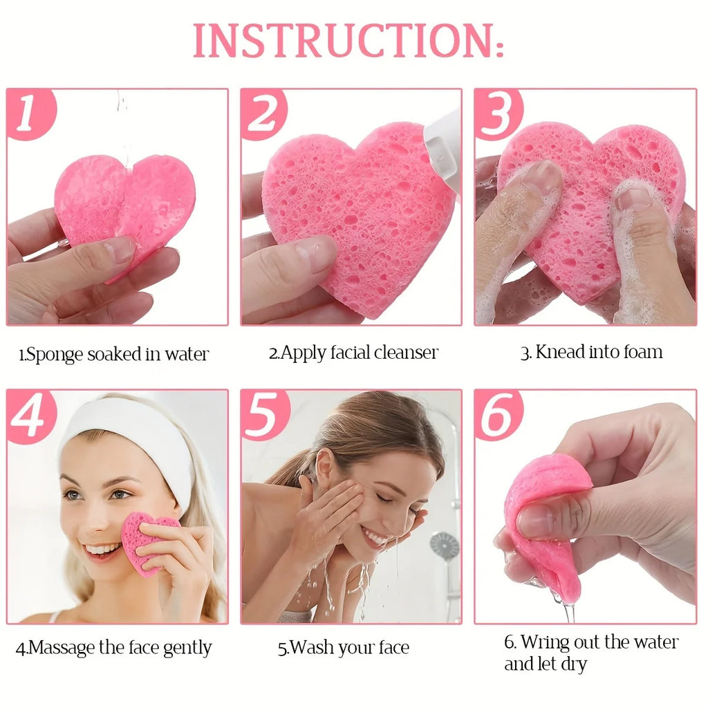 إسفنجة تنظيف الوجه المضغوطة للتقشير وإزالة المكياج | Compressed Facial Sponges Exfoliating Makeup Removal
