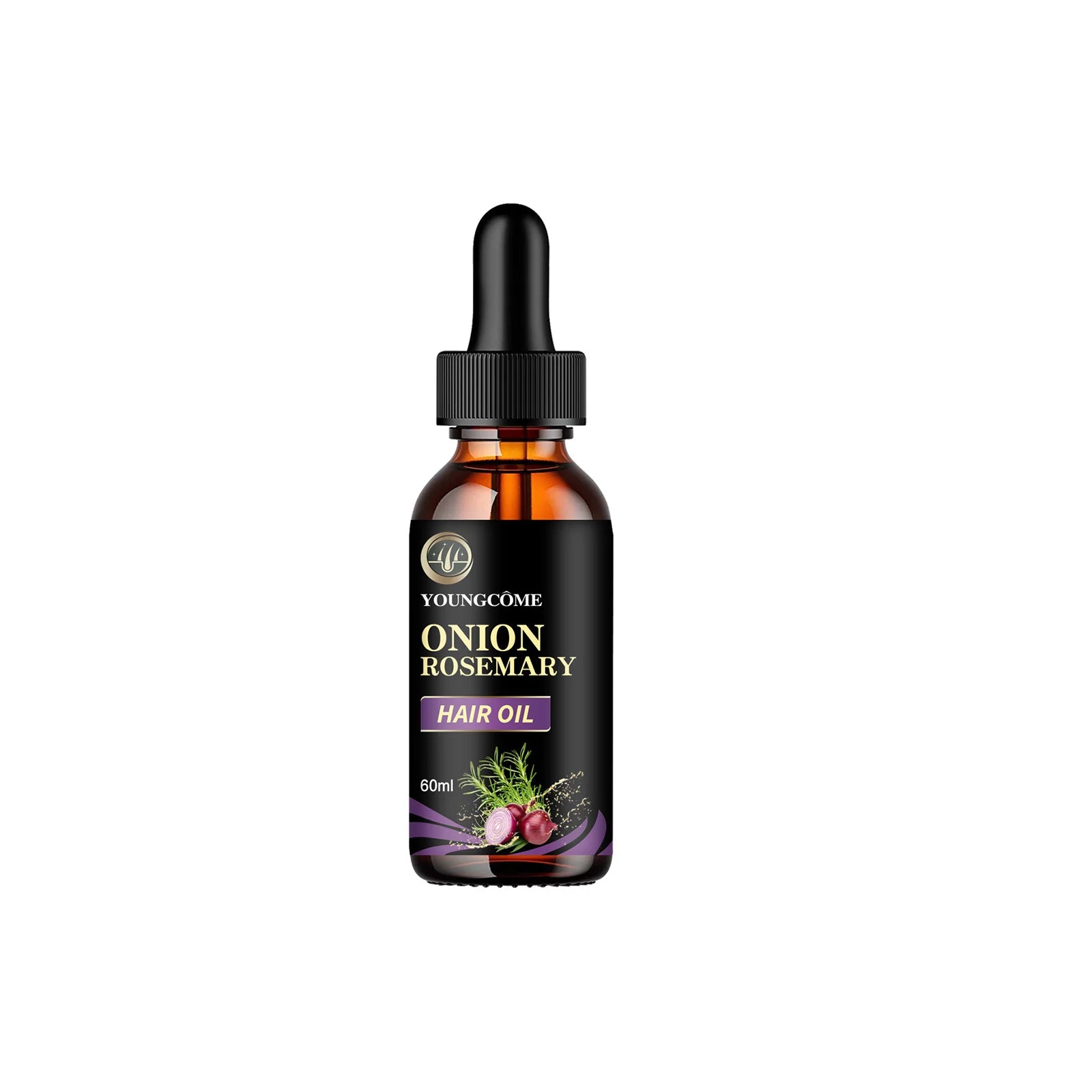 زيت عناية الشعر بالبصل والروزماري والنعناع مغذي ومقوي | Hair Care Oil Onion Rosemary Peppermint Nourishing Split Ends Organic