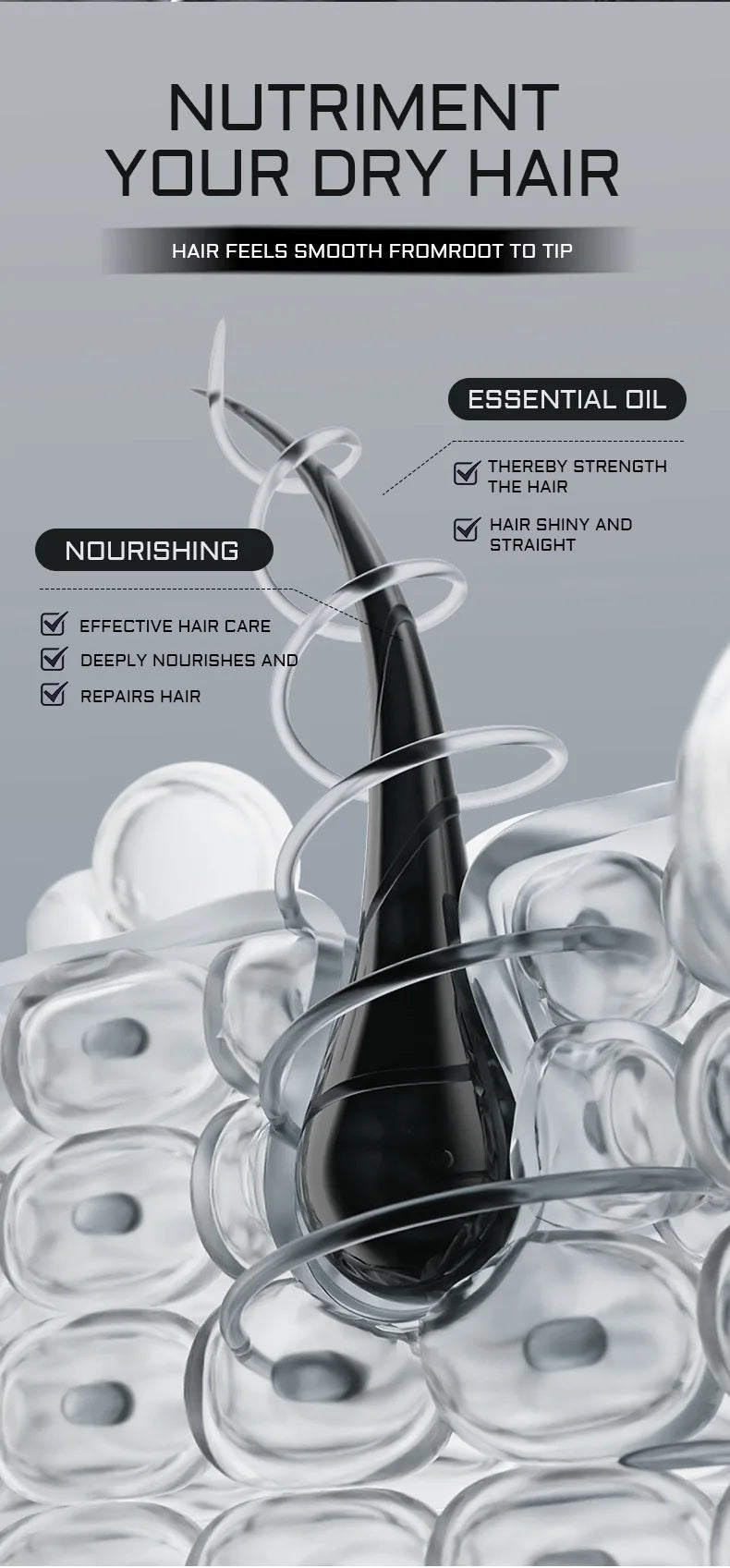 سبراي زيت الشعر مغذي ومرطب عميق للشعر المجعد هدية | Hair Oil Spray Nourishing Conditioning Deeply Moisturizing Curly Women