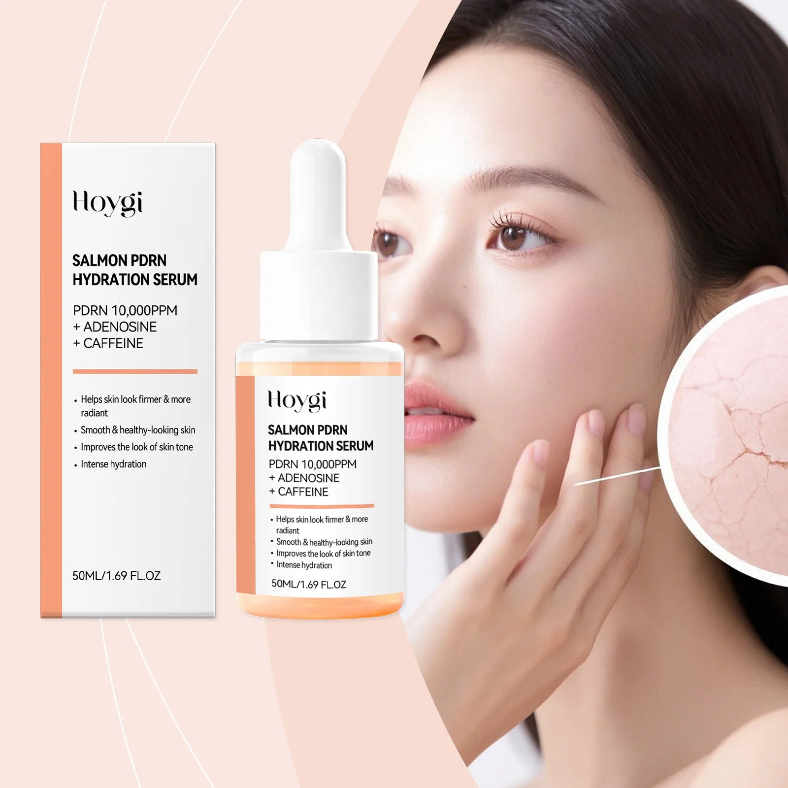 سيروم السالمون للوجه - ترطيب وإشراق ونعومة | Salmon Facial Essence Hydrating Brightening Serum