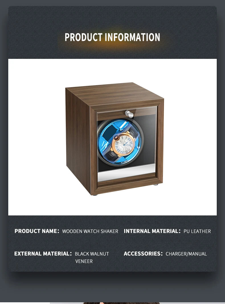 Luxury Wood Automatic Watch Winder Watches Box1 2 3 4 Slots With Japanese Marlboro Movement Watch Cabinet Clock Storage Box