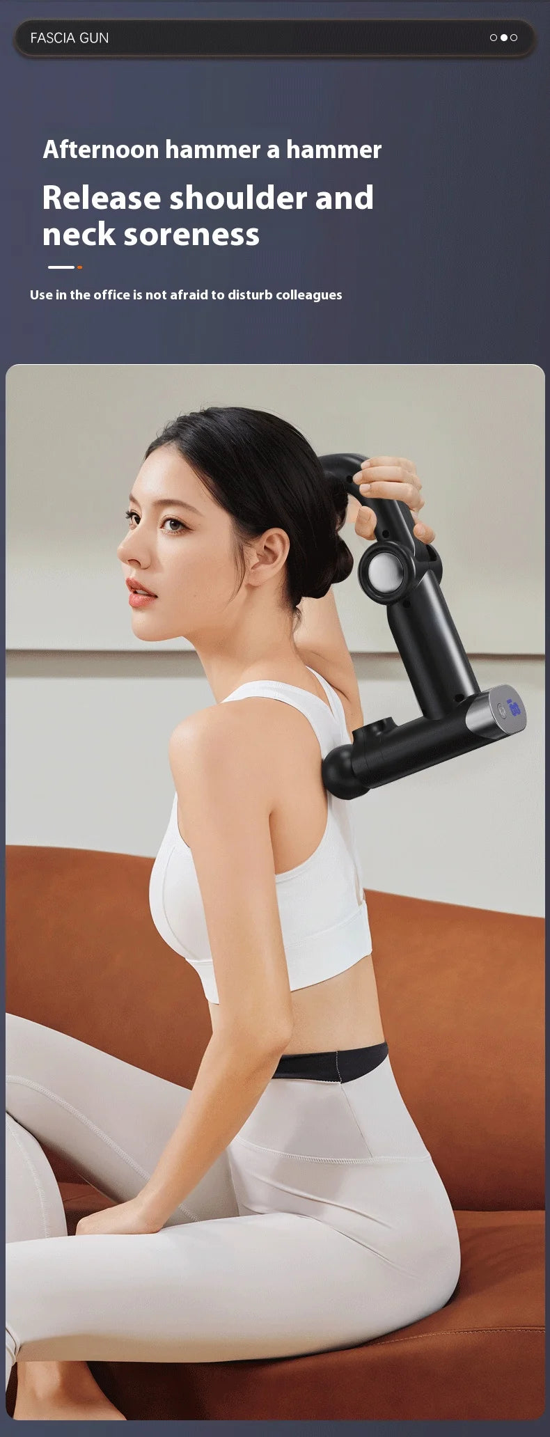 Deep Muscle Massage Gun Folding Fascia Gun Electric Percussion Pistol Massager For Body Neck Back Leg Fitness Tool 32 Levels