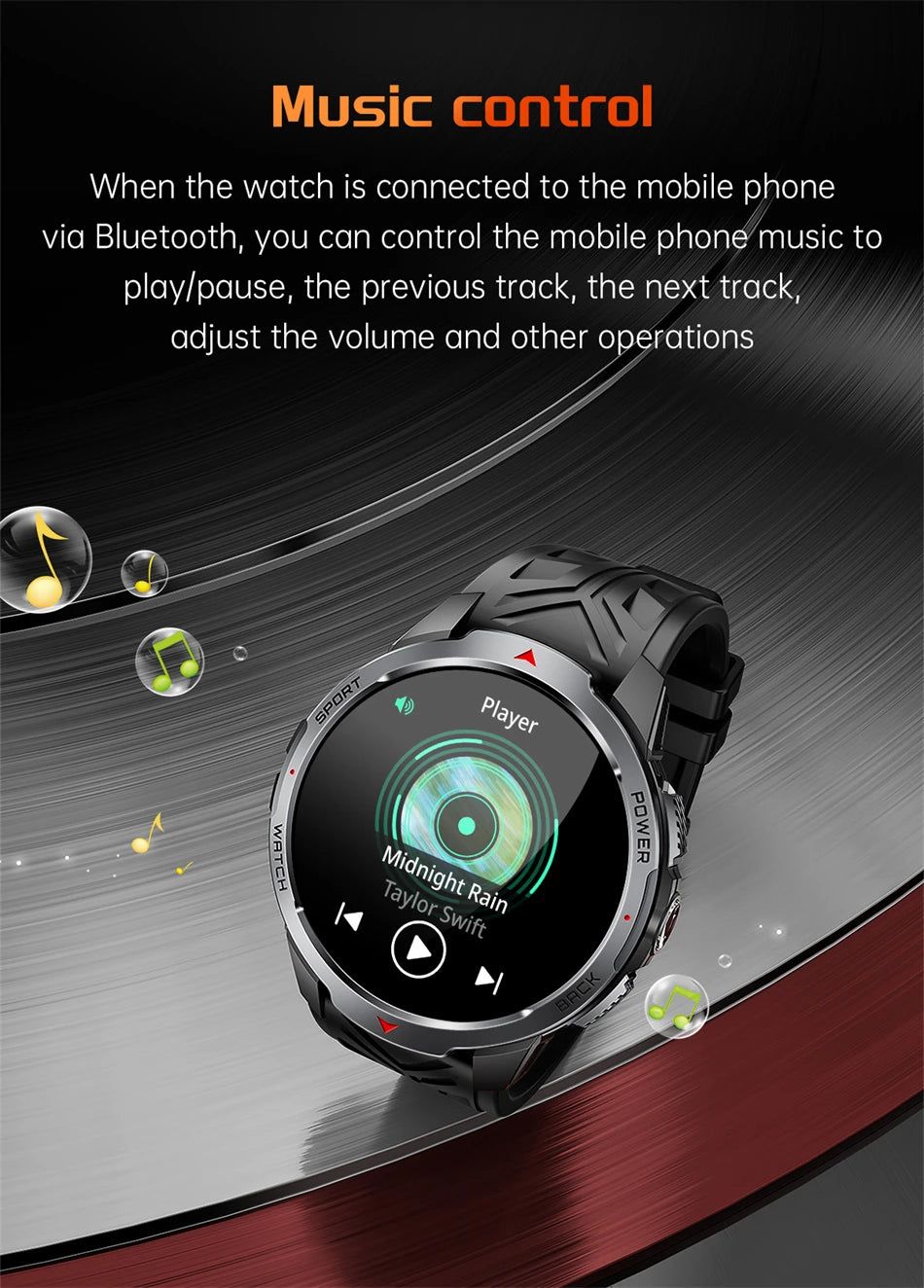 LIGE 1100mAh Large Battery Smart Watch 1.7" Full Screen Touch Bluetooth Smartwatch Men Sleep Heart Rate Monitor Compass Watches