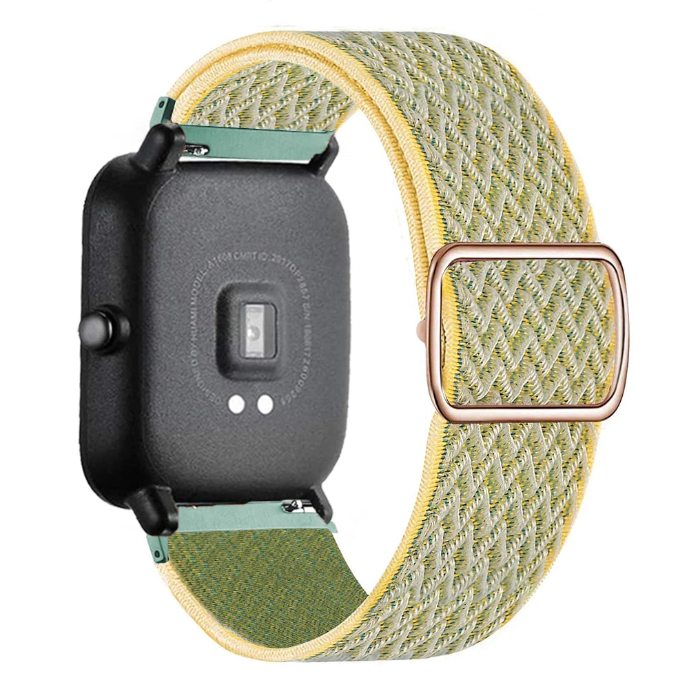 20mm/22mm band For Amazfit GTS 4 /2/2e/3/Mini/GTR 4/3/Pro/GTR2/47mm/42mm/stratos Nylon Elastic Watch Bracelet Amazfit bip strap